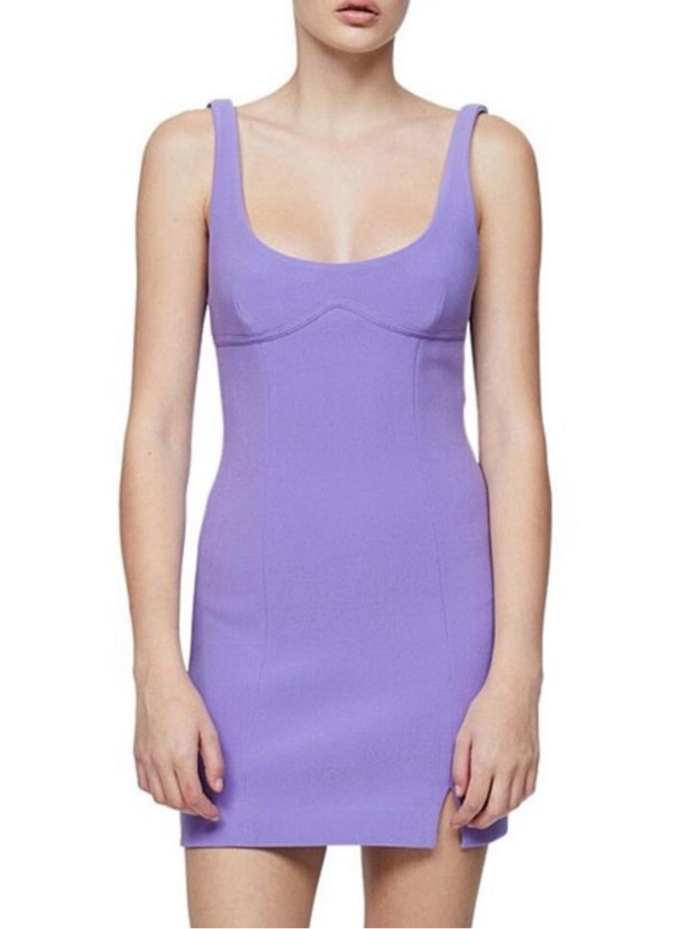 bec + bridge Lavender Scoop Neck Bodycon Mini Dress